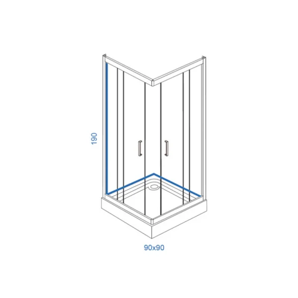 Tuš kabina Standard 90x90 LINNI - Slika 2