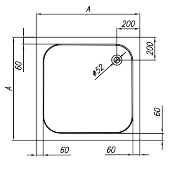 Tuš kada Trin 90x90 ugradna 754810 - Slika 3