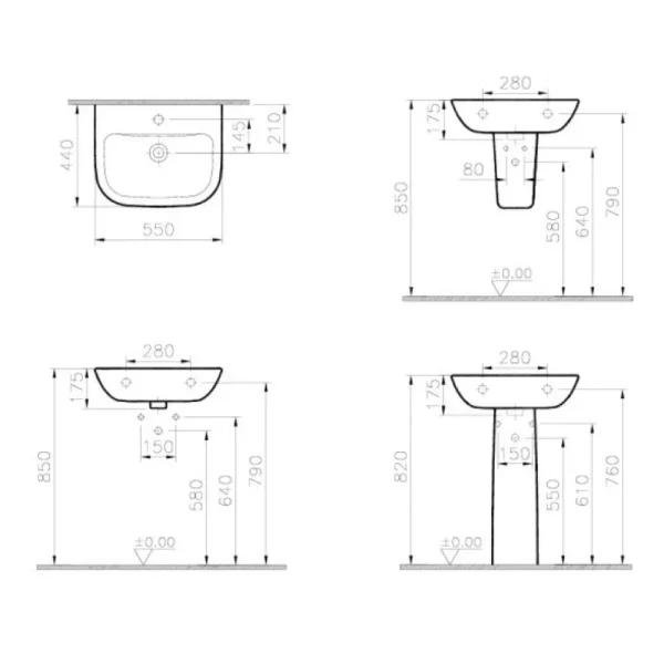 Umivaonik S20 55cm - 5502L003-0001 - Slika 2