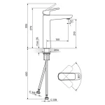 Baterija za lavabo visoka 130109 - Slika 2