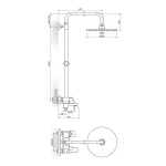 Baterija za tuš kadu STOLZ 137351W - Slika 2