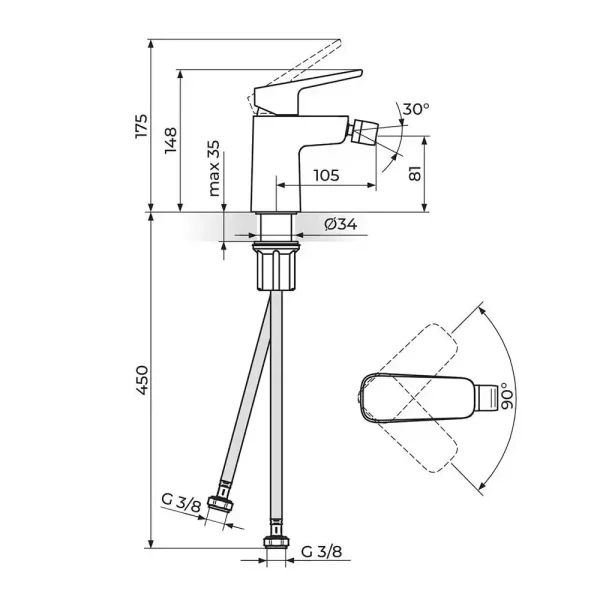 Baterija za bide STOLZ 139101W - Slika 2