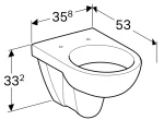 Geberit Konzolna WC šolja Selnova 500.260.01.1 - Slika 2