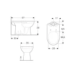 Geberit WC šolja za monoblok Selnova, Simplon 500.281.01.1 - Slika 2