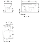 Geberit WC šolja Selnova, za monoblok, baltik 500.282.01.1 - Slika 2