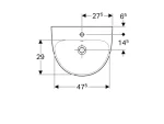 Geberit Umivaonik Selnova 500.315.01.1 (50x41) - Slika 4