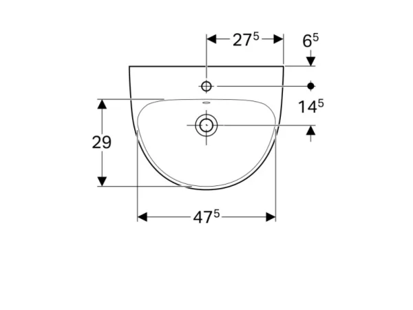 Geberit Umivaonik Selnova 500.315.01.1 (50x41) - Slika 4