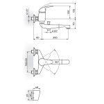 Baterija za kadu, lavabo, švedska KING J341003 - Slika 2