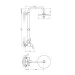 Baterija za tuš kadu KING J371251 - Slika 2