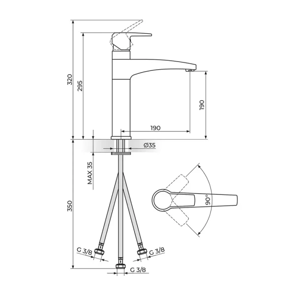 Baterija za sudoperu CUBO JC38103 - Slika 2