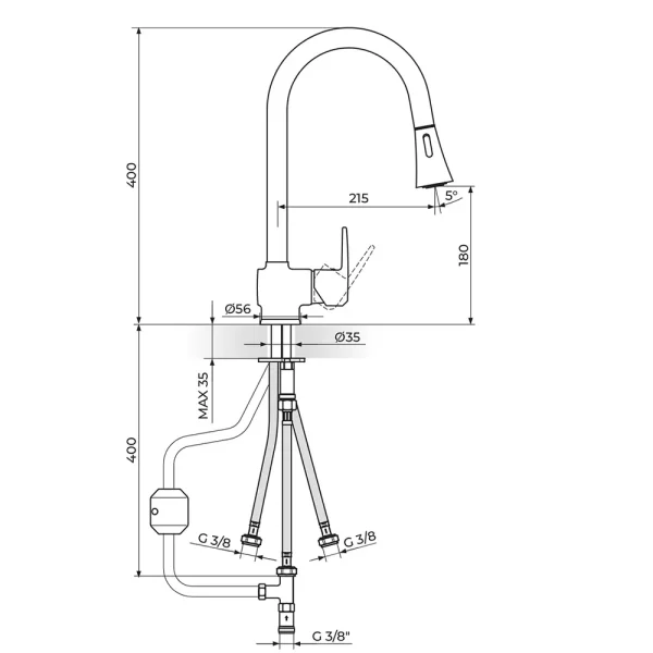 Baterija za sudoperu CUBO JC38503 - Slika 2