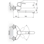 Baterija za sudoperu, lavabo CUBO JC32115 - Slika 2