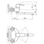Baterija za sudoperu, lavabo CUBO JC32130 - Slika 2