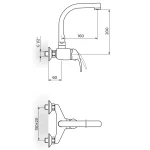 Baterija za sudoperu, lavabo KING J321J20 - Slika 2