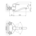 Baterija za sudoperu, lavabo CUBO JC3212S - Slika 2