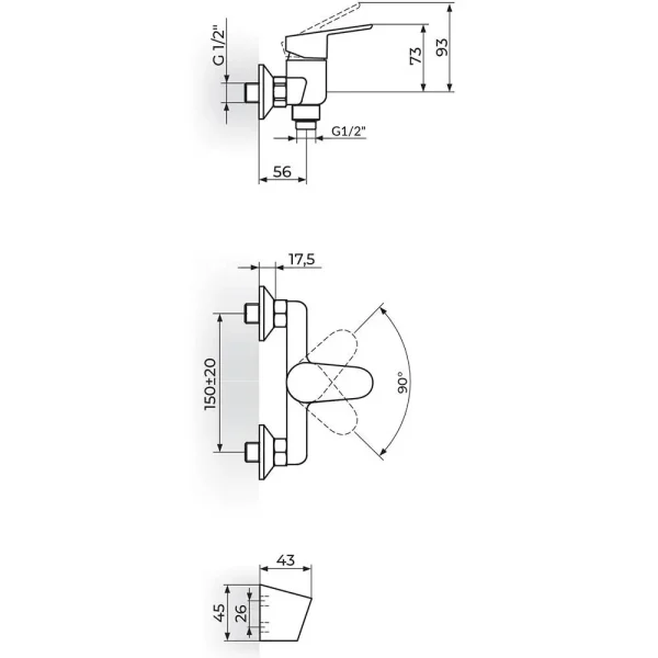 Baterija za tuš kadu SMART JA371001 - Slika 2