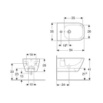 Geberit Bide konzolni Selnova Square 501.547.01.1 - Slika 2