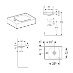 Geberit Umivaonik, Icon, Levi 124836000 (38x28) - Slika 2