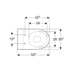 Geberit WC šolja Icon S/P, back to wall, Remfree 214020000 - Slika 2