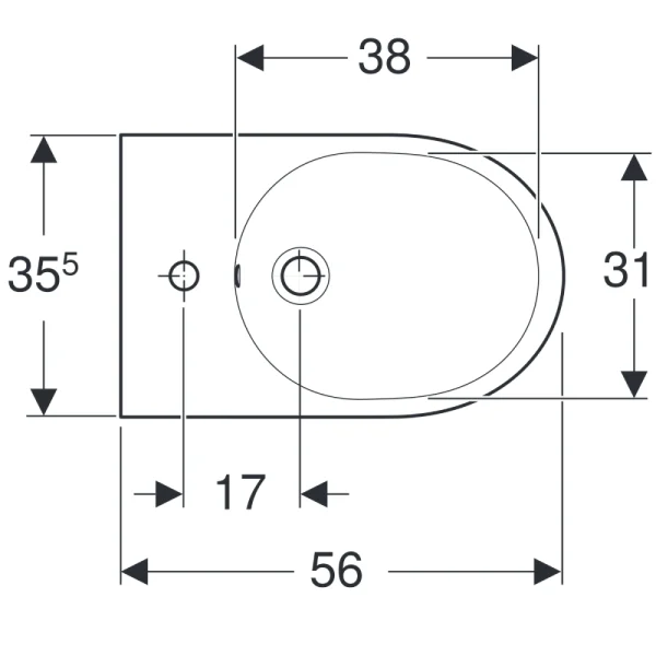 Geberit Bide podni Icon 234050000 - Slika 2