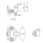 Baterija za tuš kadu KING J371001 - Slika 2