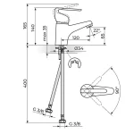 Baterija za lavabo KING PLUS JK301001 - Slika 2