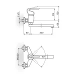 Baterija za sudoperu, lavabo KING PLUS JK321020 - Slika 2