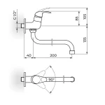 Jednoručni ventil PERLA JP523020 - Slika 2