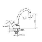 Jednoručni ventil PERLA JP531130 - Slika 2