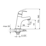 Jednoručni ventil PERLA JP541001 - Slika 2