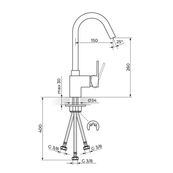 Baterija za sudoperu QUADRO JQ38103W - Slika 2