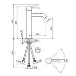 Baterija za lavabo ZERRO JZ30139 - Slika 2