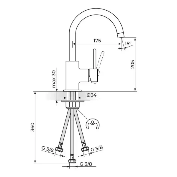 Baterija za sudoperu ZERRO JZ38103 - Slika 2