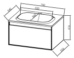 Ormarić Pandora OUP 75 WH 514150 - Slika 2