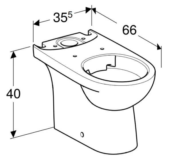 Geberit WC šolja Selnova za monoblok, multi Remfree 500.488.01.1 - Slika 2