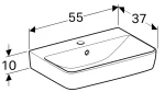 Geberit Umivaonik Selnova Compact 501.509.00.1 (55x37) - Slika 2