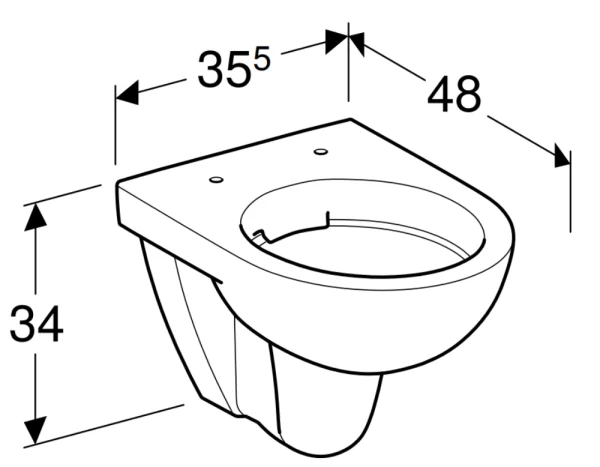 Geberit Konzolna WC šolja Selnova Compact 500.377.01.2 - Slika 2