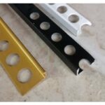 Aluminijumska ravna završna lajsna P6 Crna