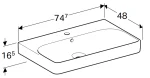 Geberit Umivaonik Smyle Square 500.249.01.1 (75x48) - Slika 2