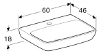 Geberit Umivaonik Selnova Square 500.300.01.1 (60x46) - Slika 2