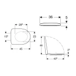 Geberit WC daska Selnova Soft Close 500.333.01.1 - Slika 2