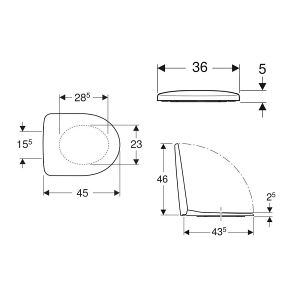Geberit WC daska Selnova 500.337.01.1 - Slika 2
