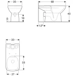 Geberit WC šolja za monoblok Selnova Square, baltik Remfree 500.152.01.1 - Slika 2