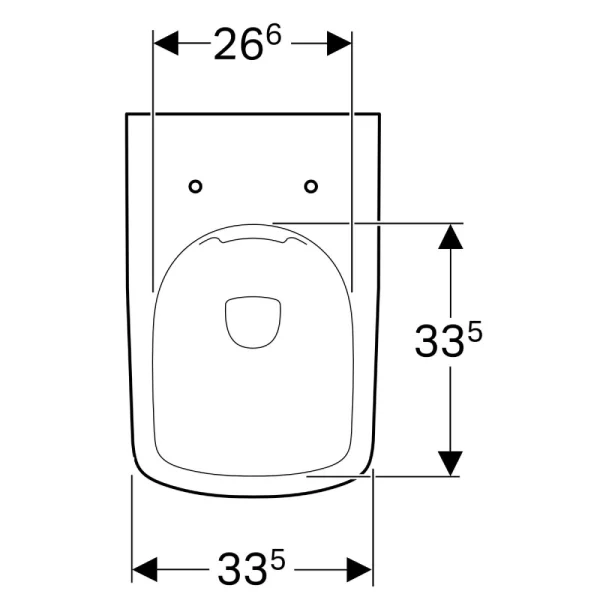 Geberit Konzolna WC šolja Selnova Square S/P, back to wall, Remfree 500.153.01.1 - Slika 4