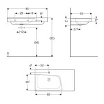 Geberit Umivaonik Xeno2 500.533.01.1 (90x48) - Slika 2