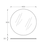 Ogledalo Art Line R90 Pino Art (1058) - Slika 2