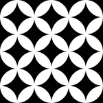 District Circles Black 20x20