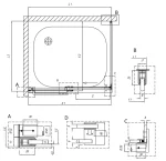 Tuš kabina VIRGO TK 120x80/K BLACK UNI 512950 - Slika 3