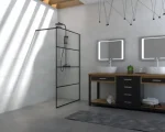 Walk-in COPEN MONTE 80x200 matt black ram 8mm staklo C-02-SB80 - Slika 2