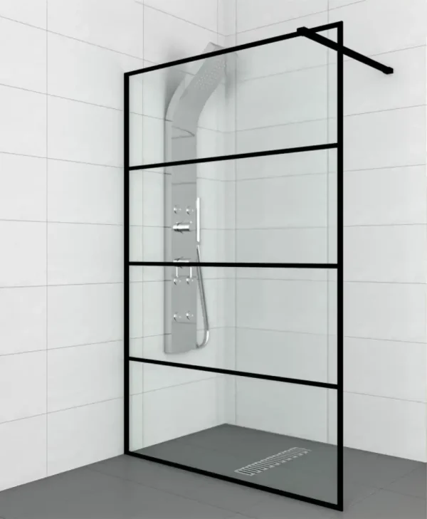 Walk-in COPEN MONTE 80x200 matt black ram 8mm staklo C-02-SB80 - Slika 3